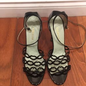 Giannico black sandals. Made in Italy.